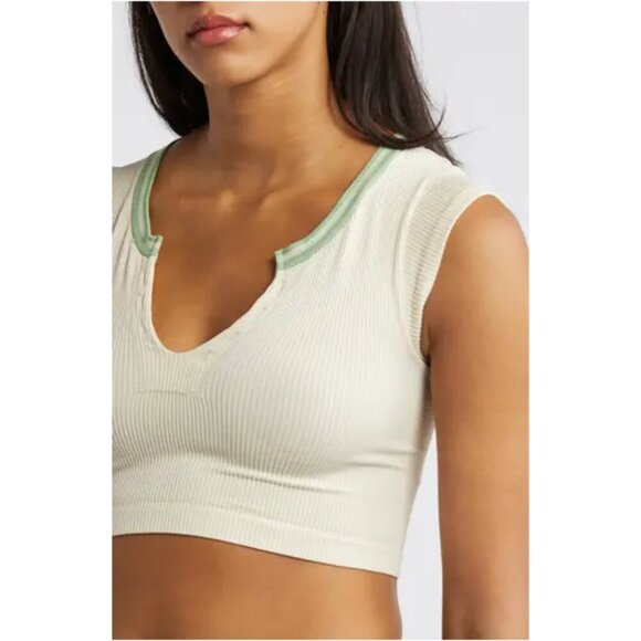 BDG Urban Outfitters Going for Gold Crop Top in Green Size X-Small/Small - Picture 8 of 9